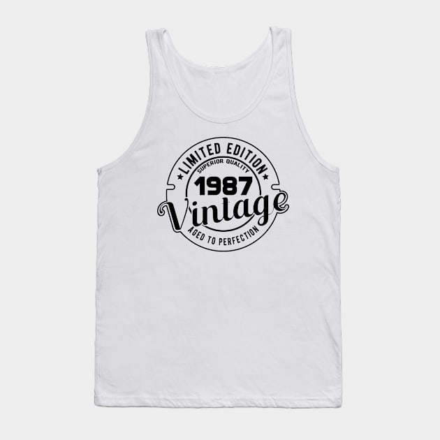 1987 VINTAGE - 34Th BIRTHDAY GIFT Tank Top by KC Happy Shop